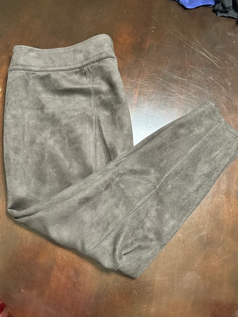 Lane Bryant Charcoal Faux-Suede Leggings